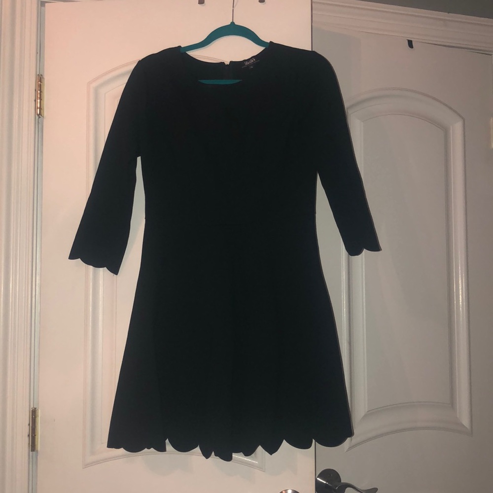Black three quarter sleeve dress